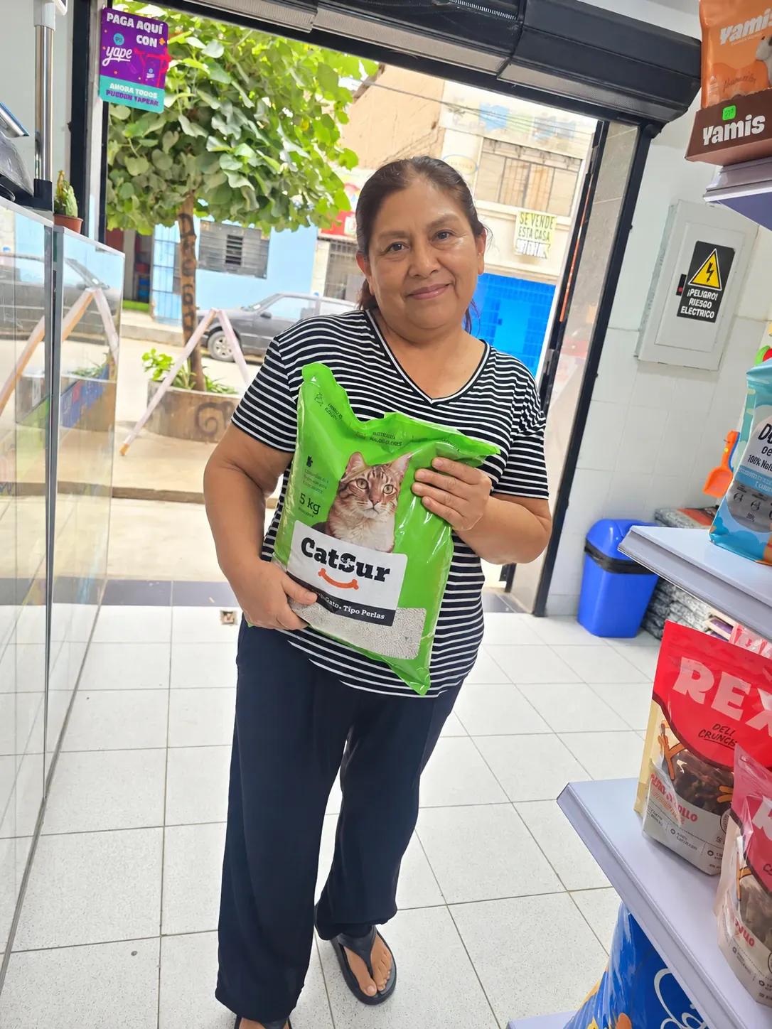 Cliente con arena CatSur